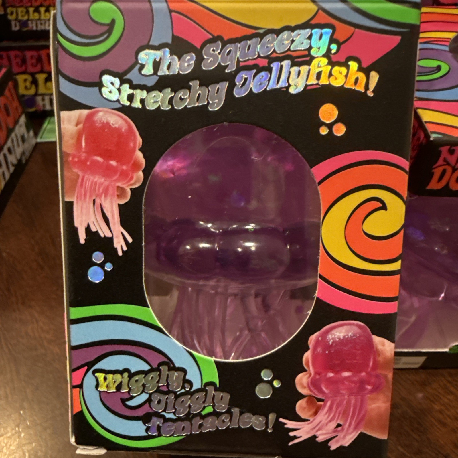 PURPLE NeeDoh JELLY SQUISH Sparkle Jellyfish Stress Toy Squishy Squeeze NEE DOH