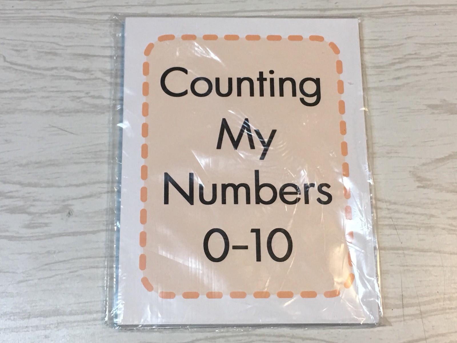 COUNTING MY NUMBERS 1-10 Preschool Flash Card set