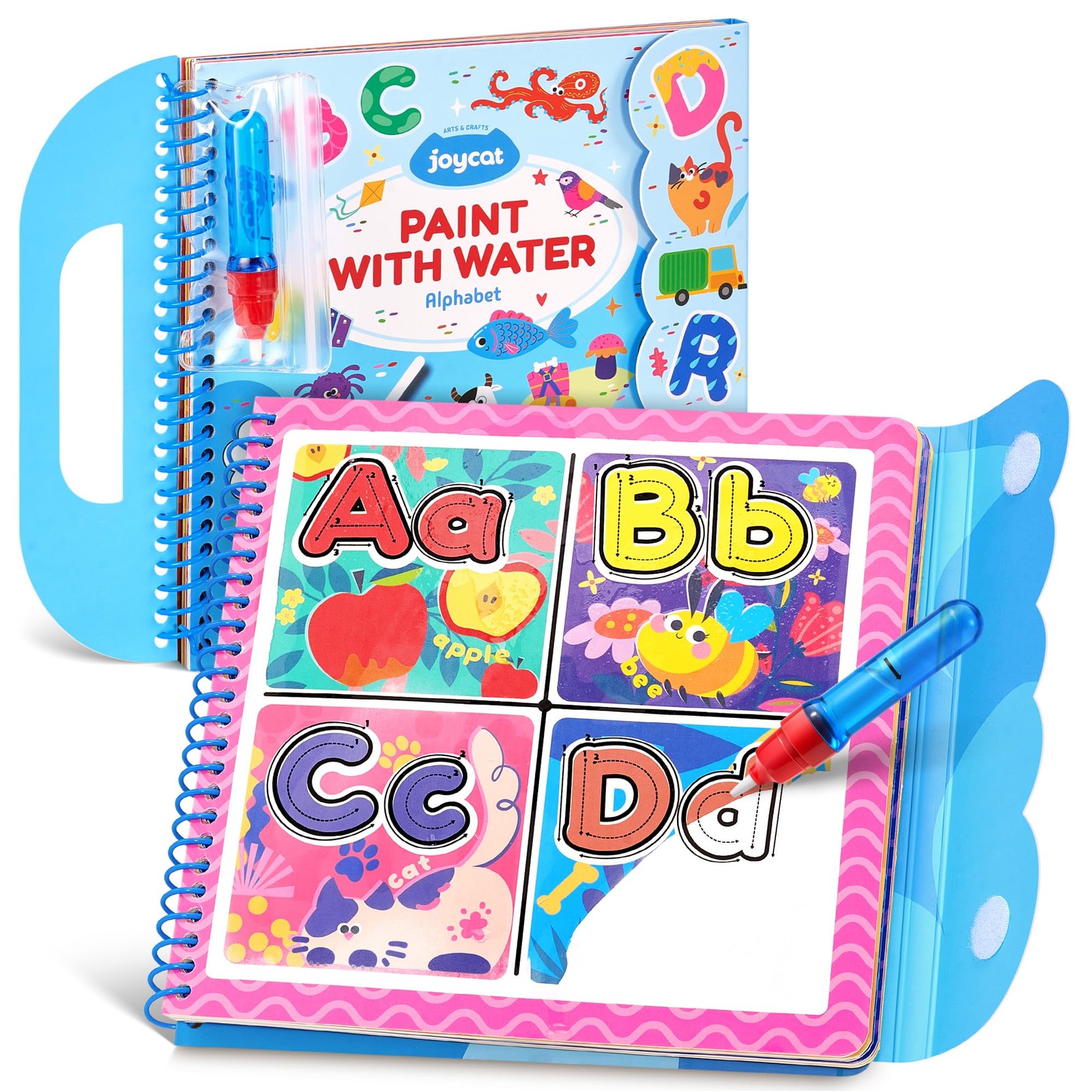 JoyCat Alphabet Water Coloring Book for Toddlers 3-5, Alphabet, Multi