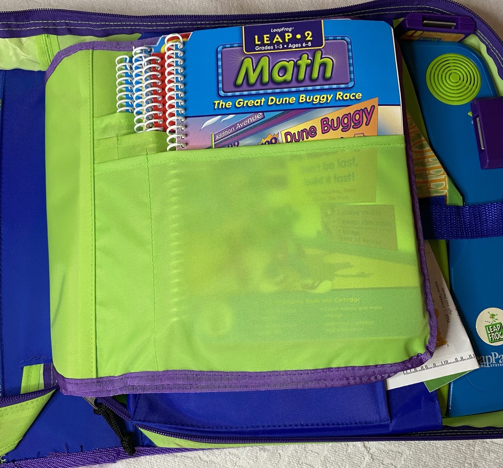 LeapFrog Leap Pad Learning System, Case, Books, Cartridges *UNTESTED