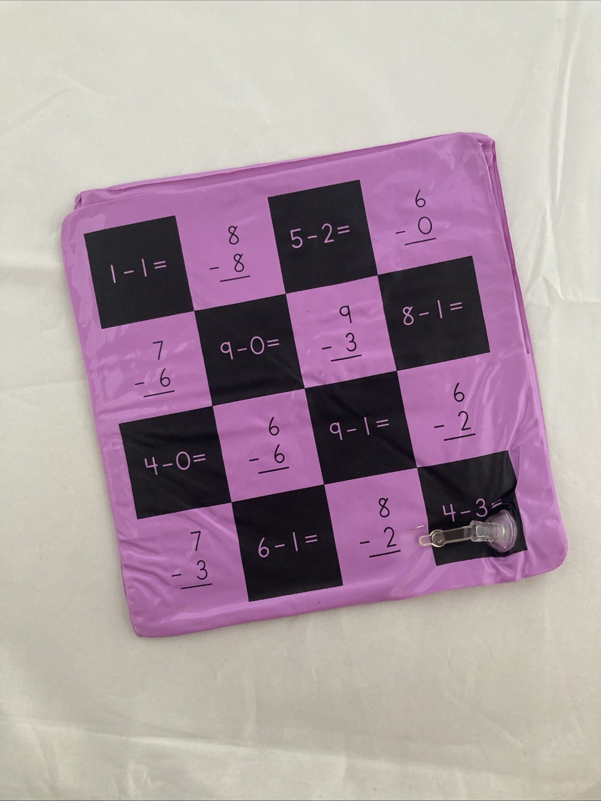 2 Carson-Dellosa Inflatable Quiz Cubes Subtraction 8″ Grades 1-2 New