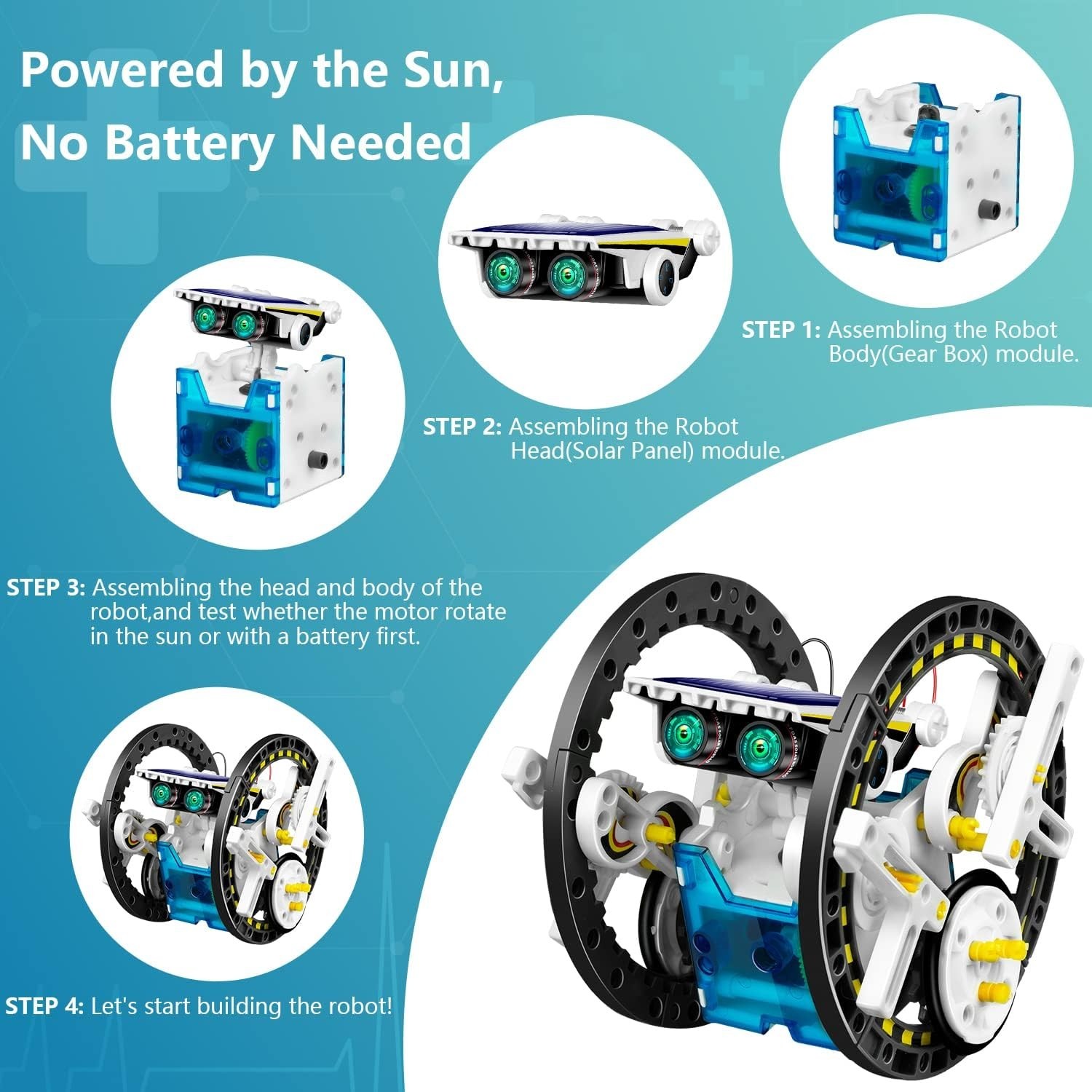 Eco-Friendly 13-in-1 Solar Robotics Kit for Kids: Hands-On STEM Learning Fun