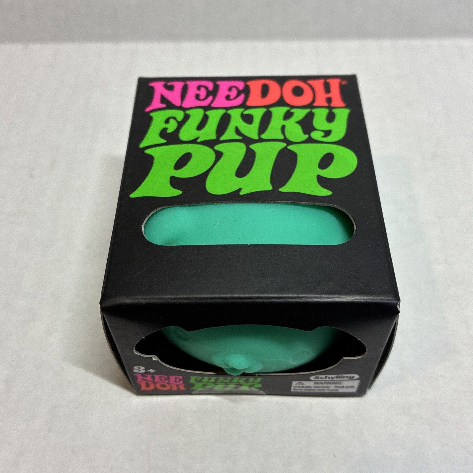 Authentic NEEDOH Funky Pup DOG Nee Doh Stress Ball SQUISHY Fidget Teal New