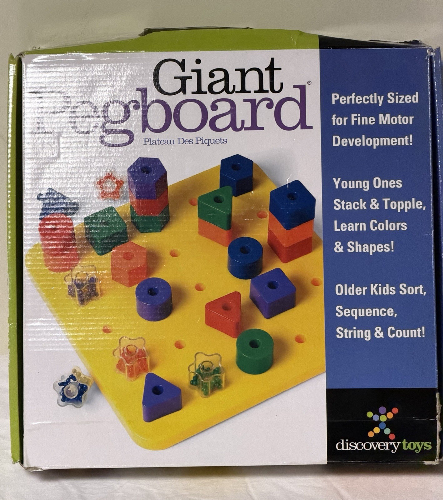Giant Pegboard Discovery Toys 18M Up Colorful Learning Fine Motor