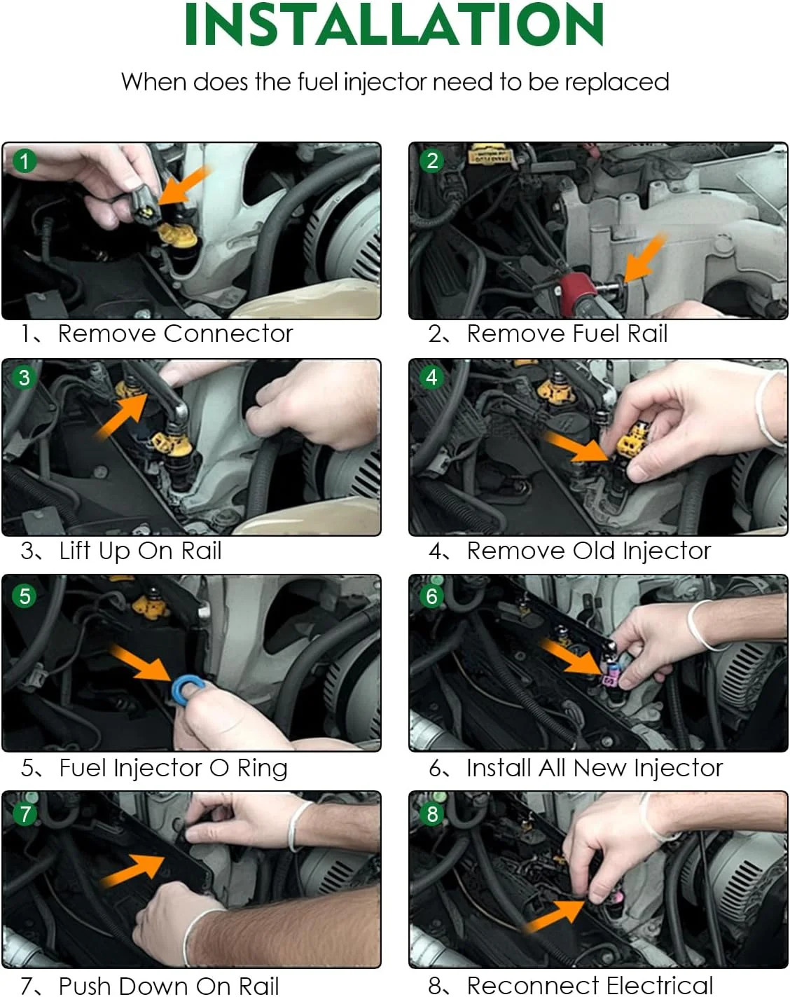 Fuel Injectors for:-Jeep Compass Patriot 2.0L 2.4L 2007-2017 for:-Dodge Caliber