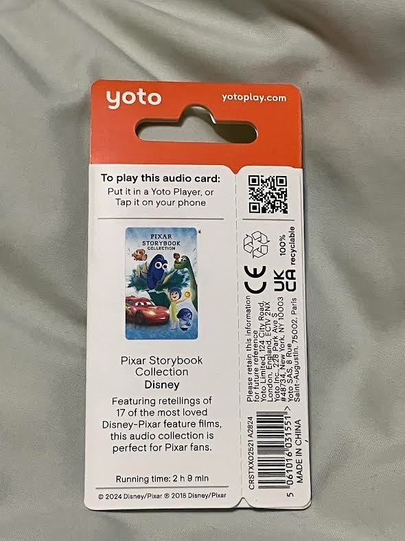 Pixar Storybook Collection- 1 Audio Card-17 Stories for Kids Yoto Player New