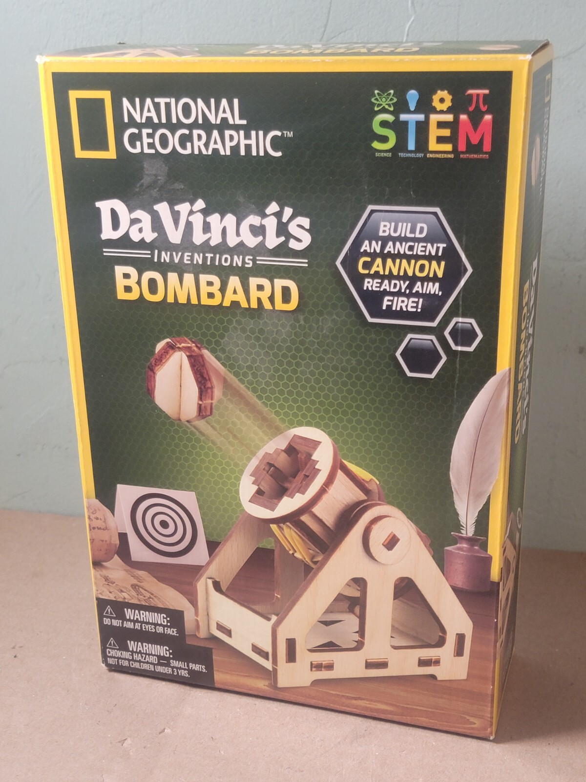 National Geographic Da Vinci’s Bombard Kit Build an Ancient Cannon STEM Complete