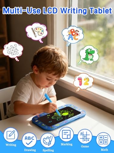LCD Writing Tablet for Kids, 10 inch Colorful Doodle Board Darkblue-10in
