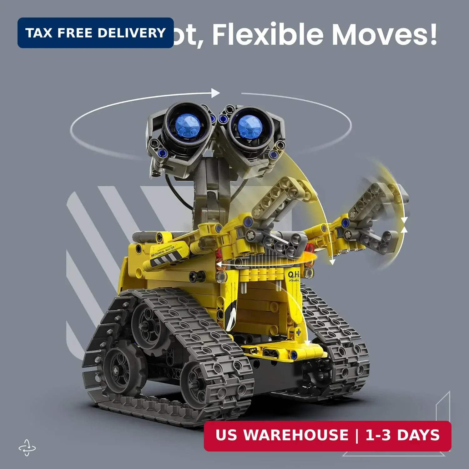 Mibido STEM Robot Building Kit Gift for Boys Ages 8-12 with Remote Control, Tech