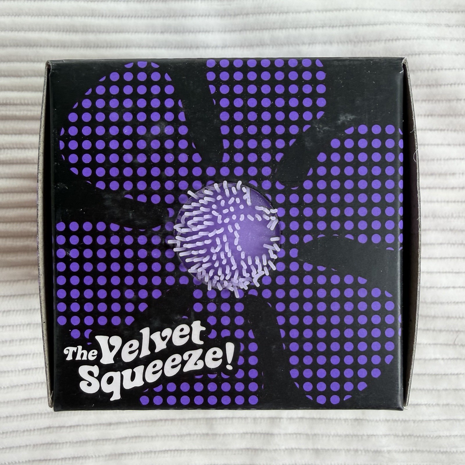Schylling NeeDoh Fuzz Ball The Velvet Squeeze Flower Power Purple TikTok VIRAL