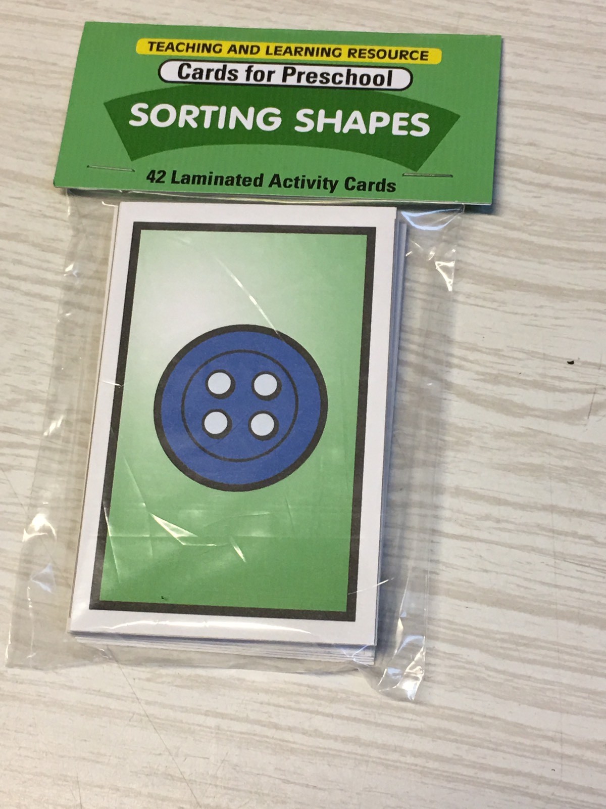 Sorting Shapes – 56 Laminated Cards – Activity Set