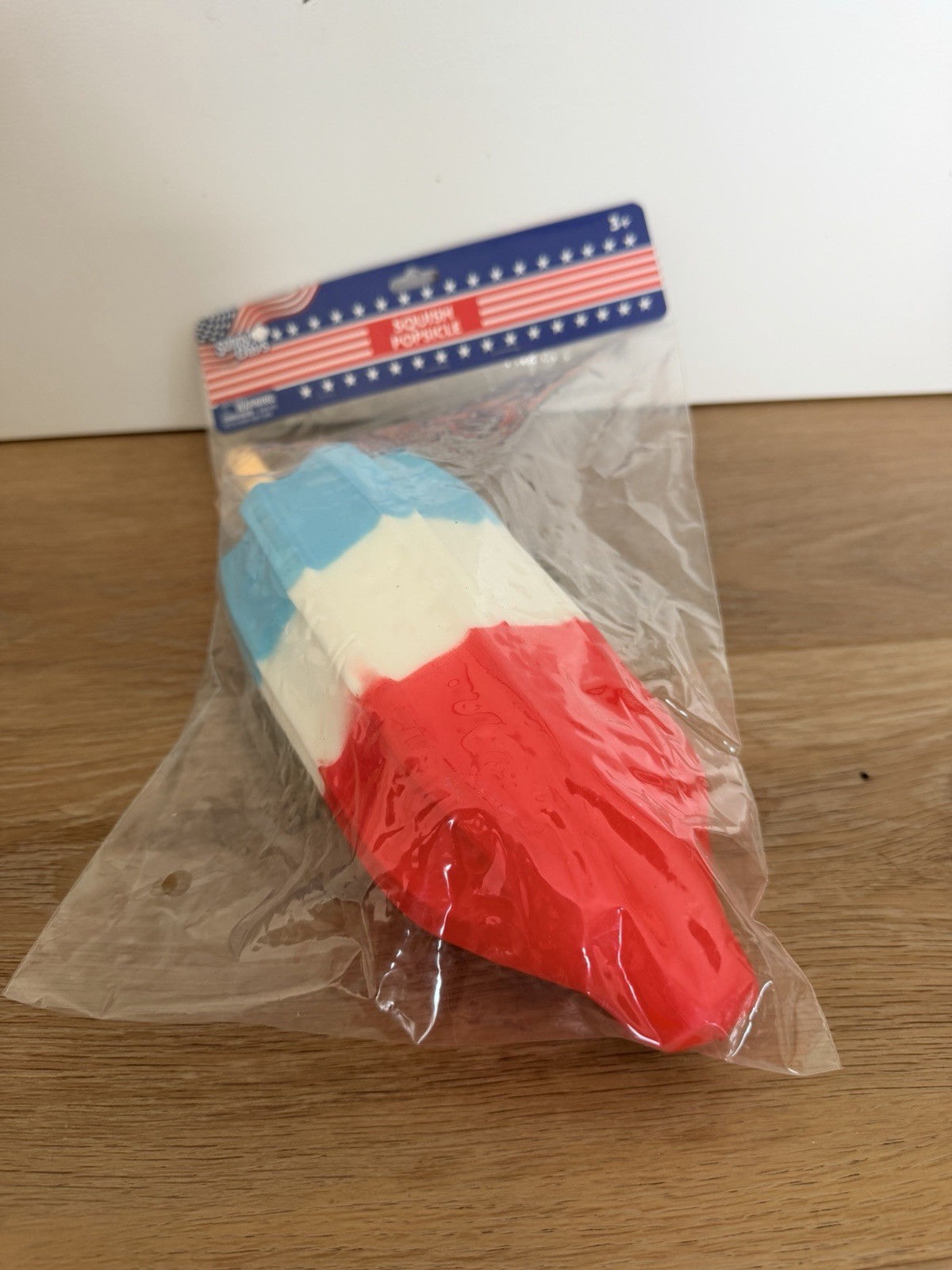New! *Squeeezy* Popsicle Red White and Blue Squishy Sensory Toy USA Seller