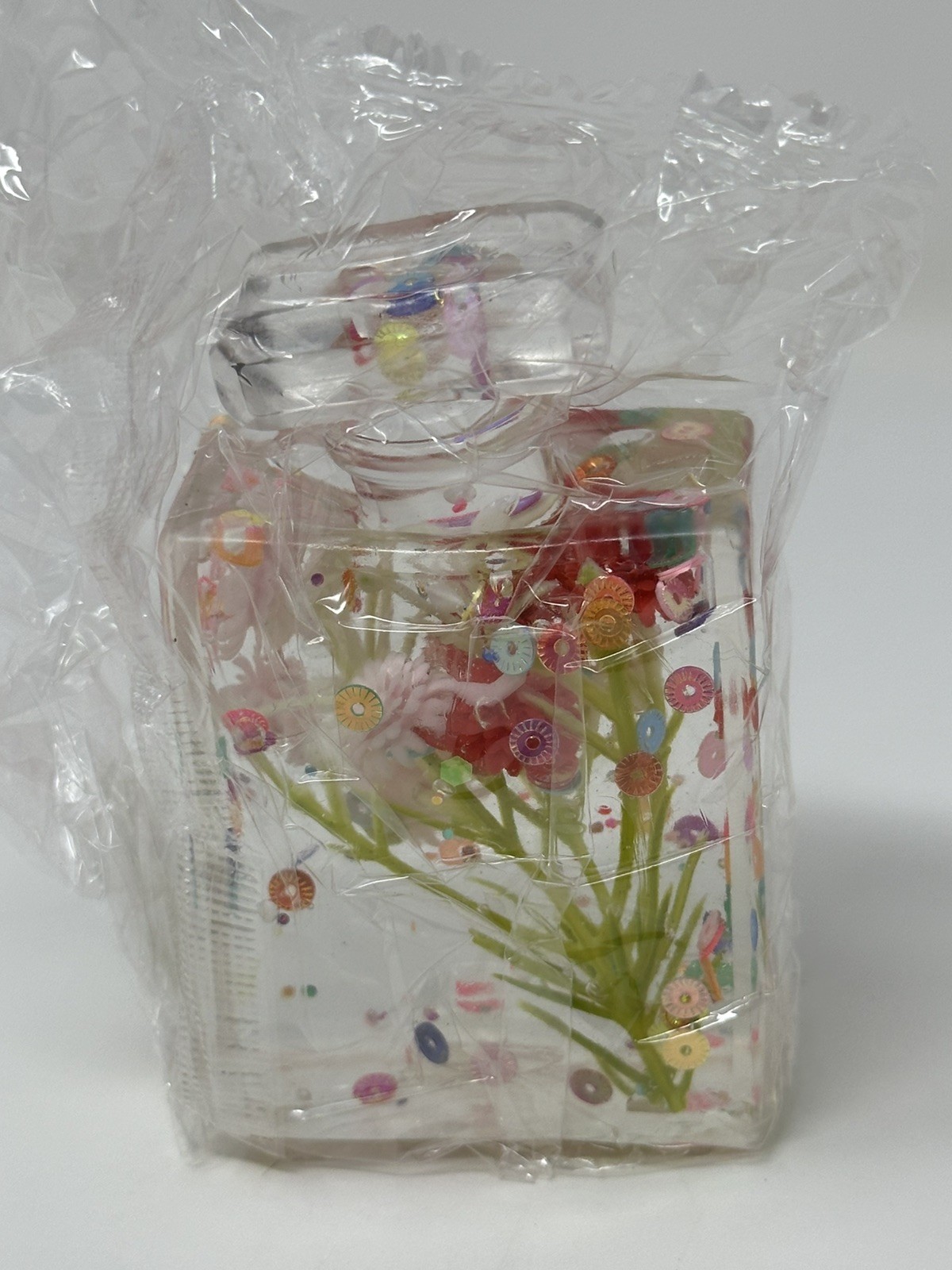 New Perfume Bottle Sugar SQUISHY Squeeze TOY Glitter RED PINK Flower