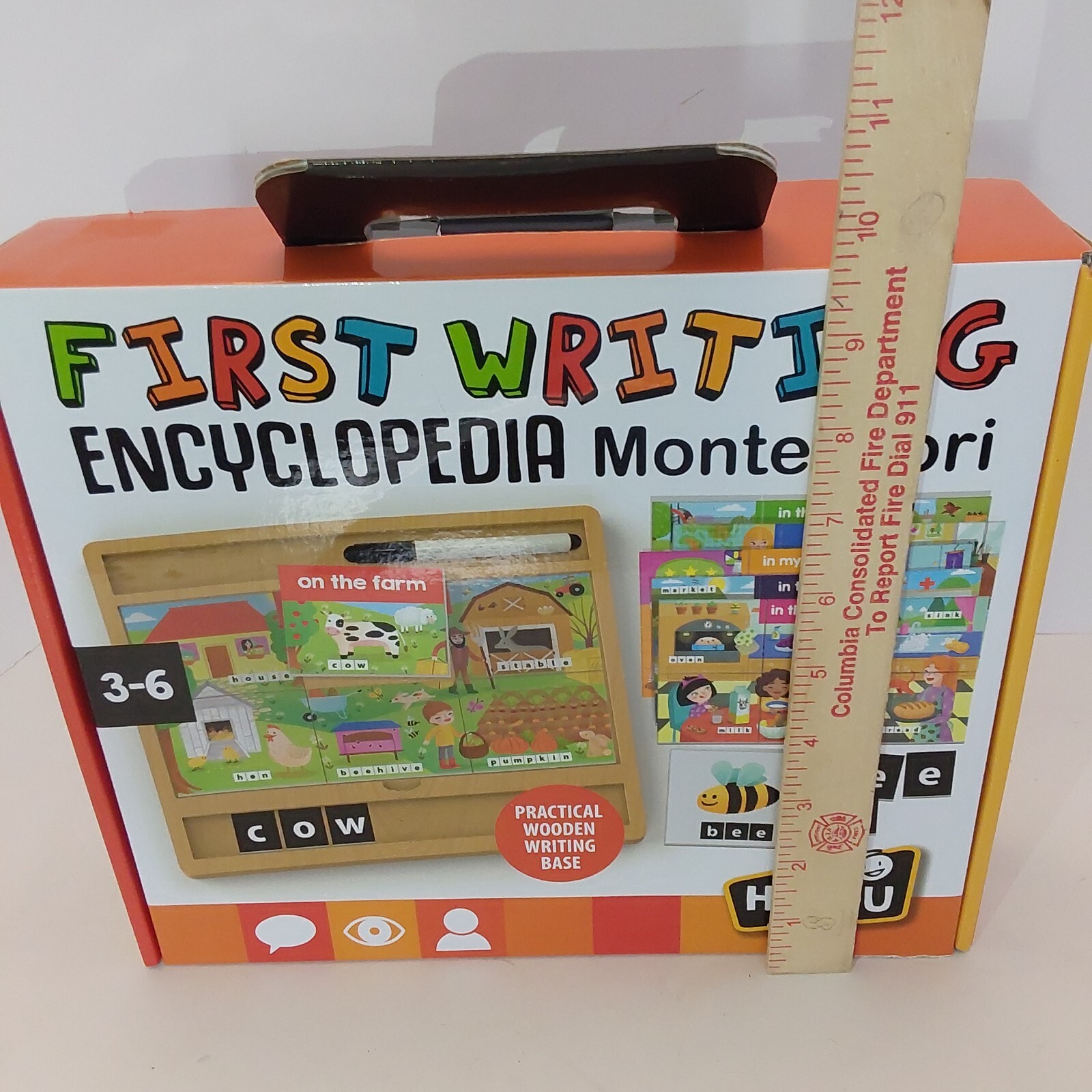 Kids’ Montessori First Writing Encyclopedia by Headu for age 3-6 , Made in Italy