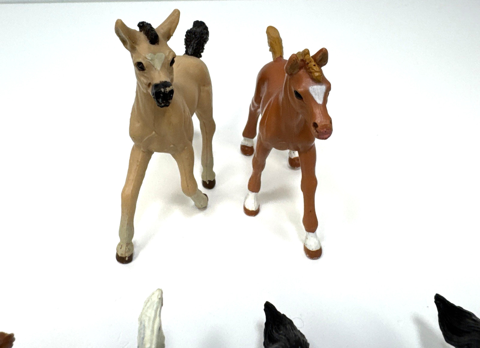 Lot Of 6 Miniature Horse Toy Figures Safari Plastic 90s & 2005