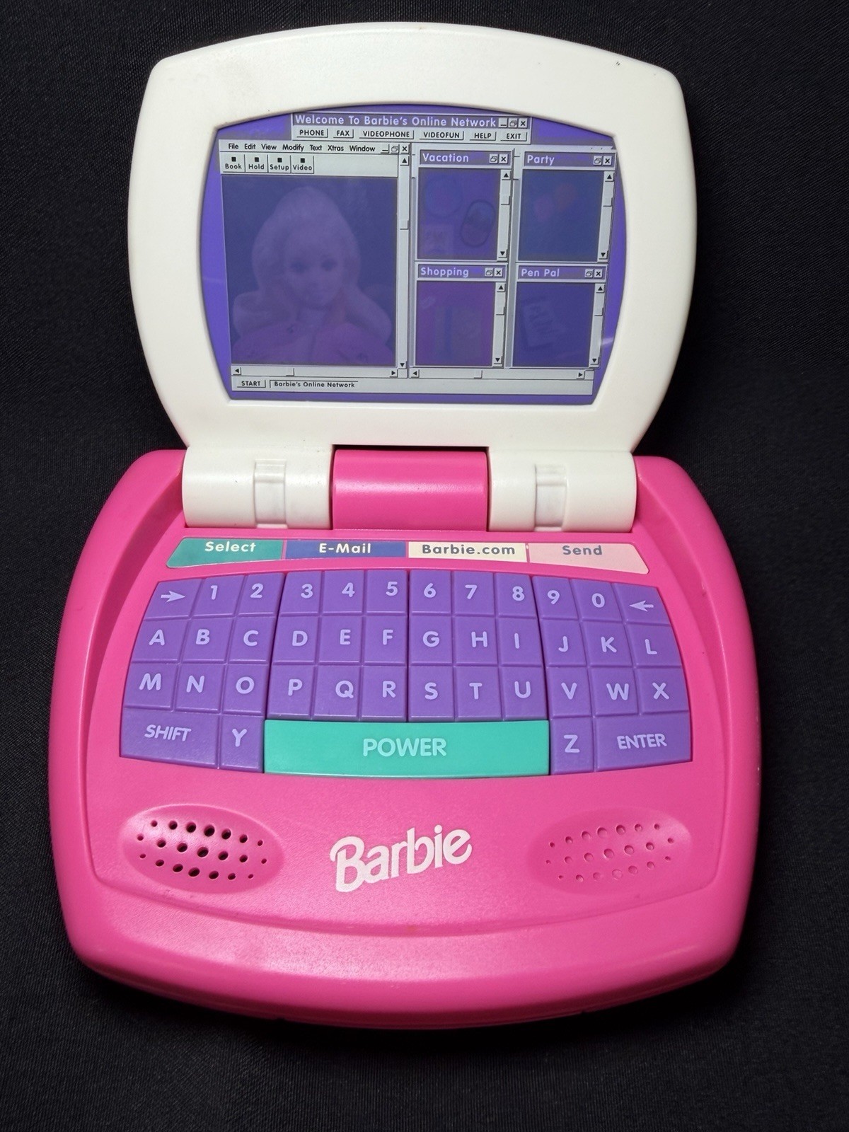 Barbie Online Talking Laptop Computer Toy Vintage 1998 Tested And Doesn’t Work
