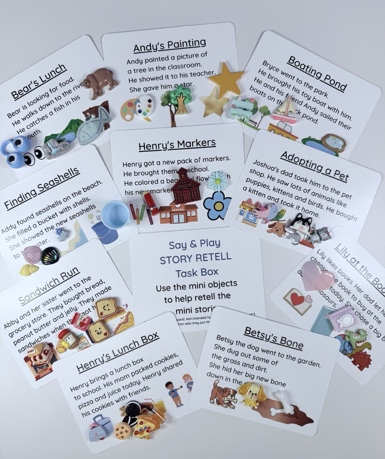 Preschool Activity Set with Mini Objects – 16 Learning Activities With Minis
