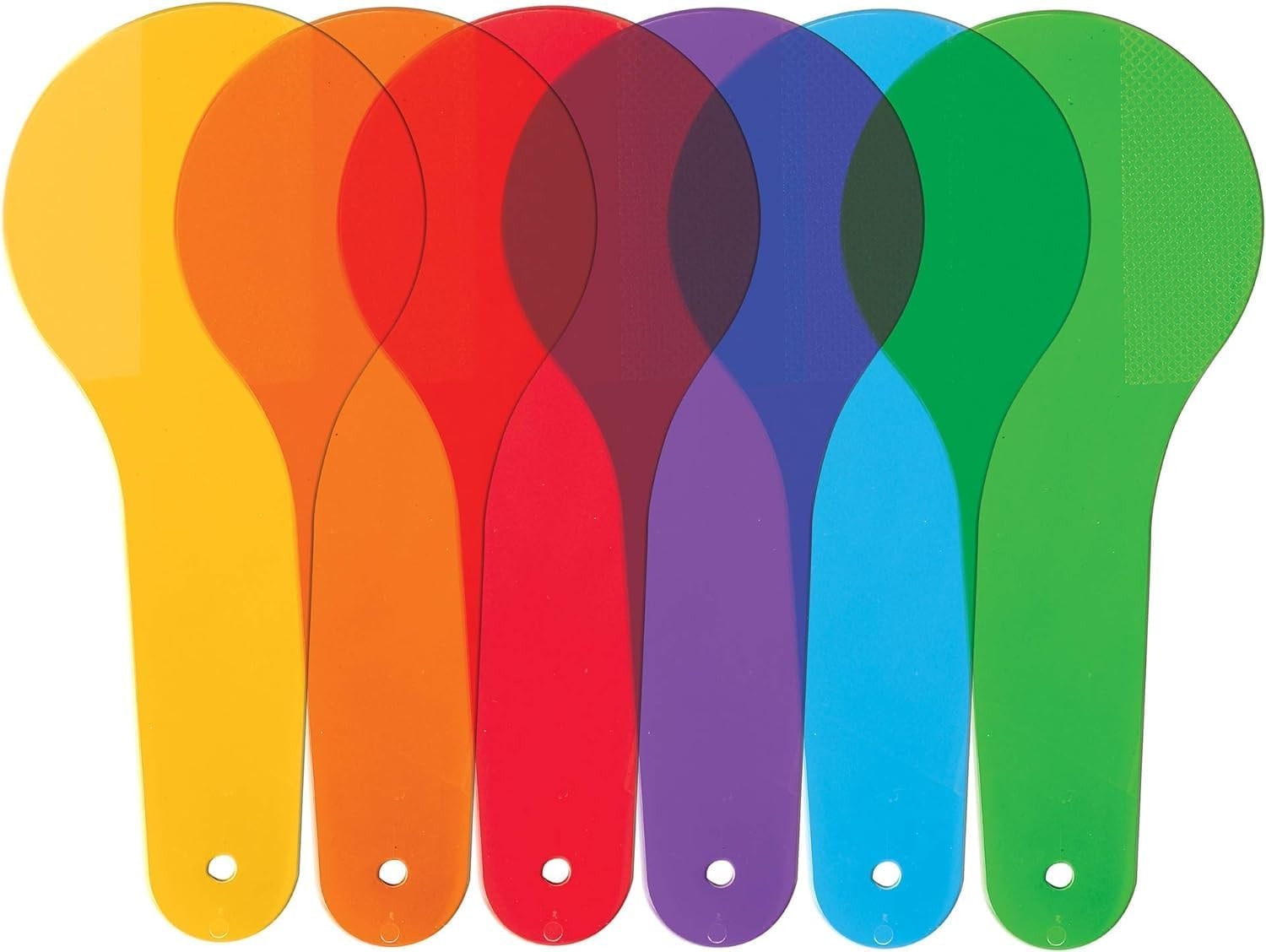 6Pcs Color Paddles, Transparent Color Paddles, Color Learning, Optics Color