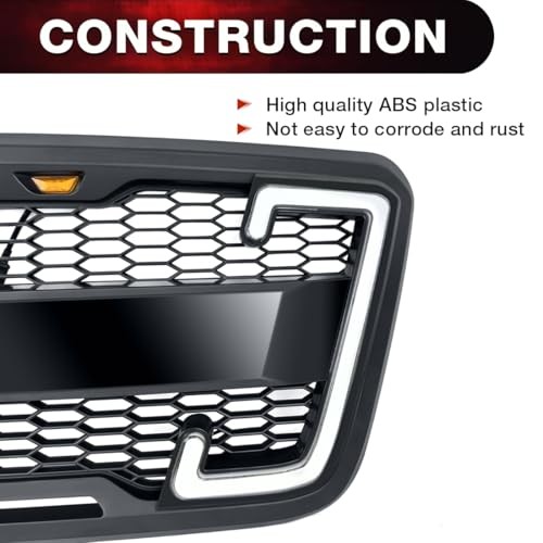 EOMD Front Bumper Grill Compatible with 2004 2005 2006 2007 2008 F150 W/DRL &