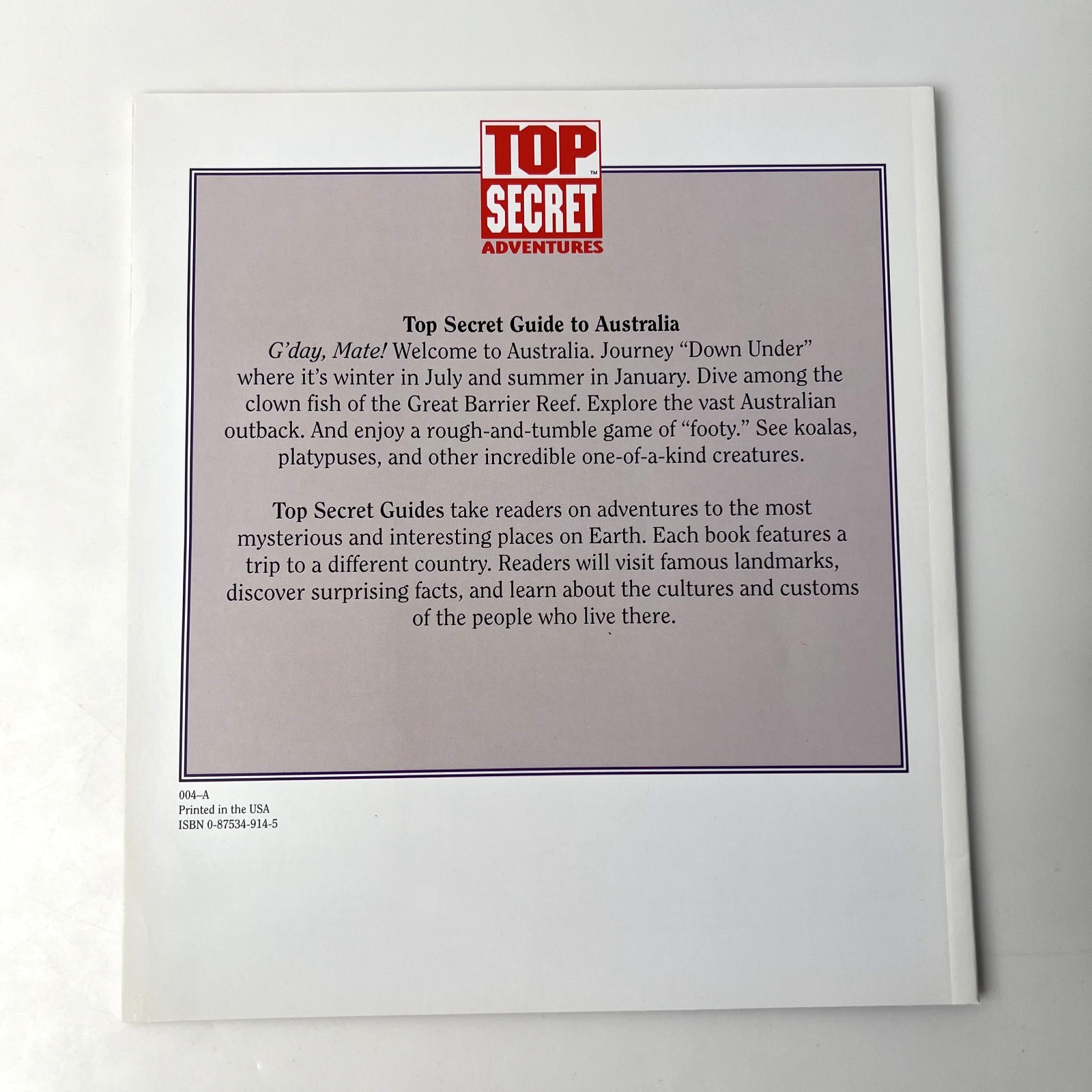 Highlights Top Secret Adventures Case Australia #12455 The Dilemma Down Under