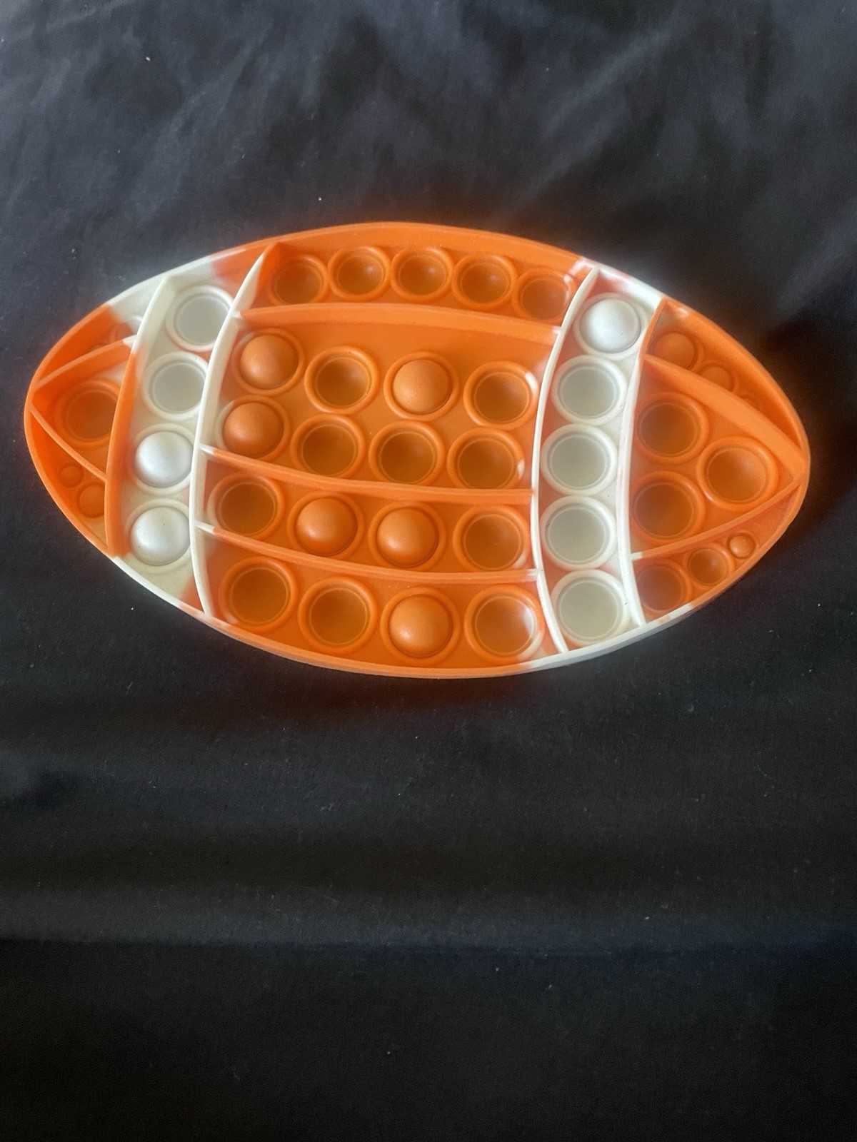 Football Shape Orange & White Tactile Sensory Toy for Ages 3-11 Years