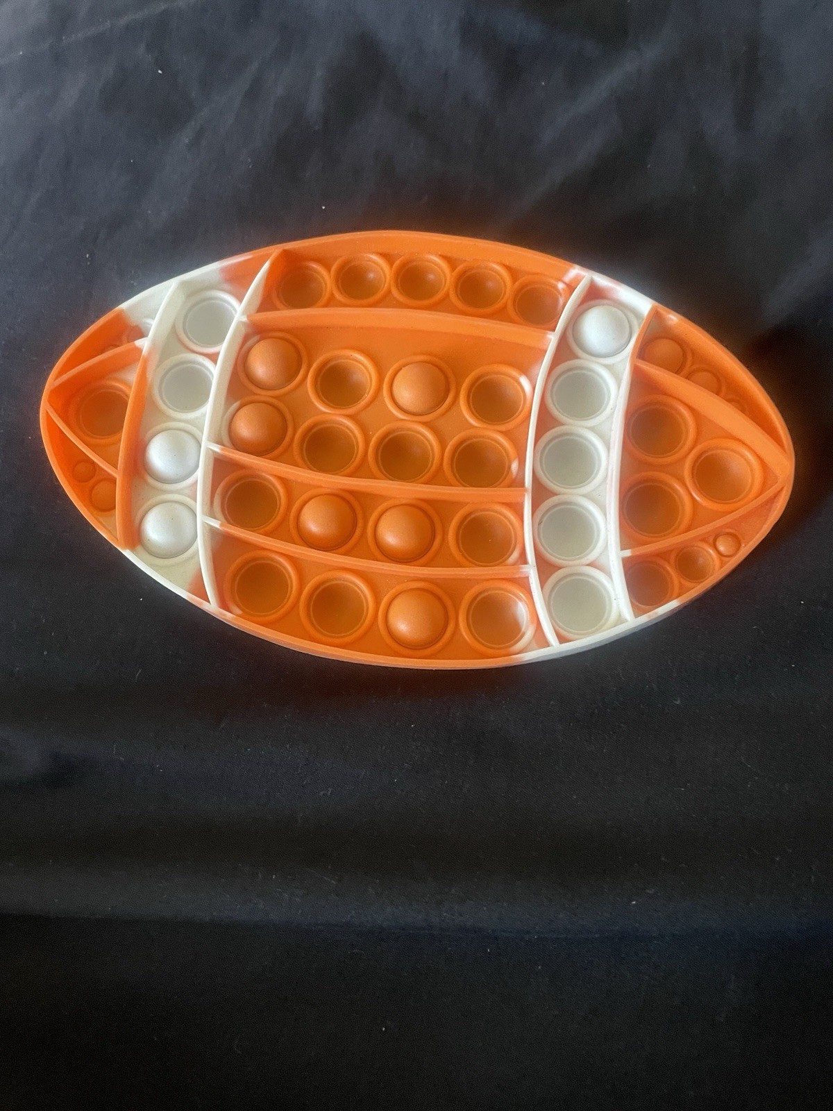 Football Shape Orange & White Tactile Sensory Toy for Ages 3-11 Years