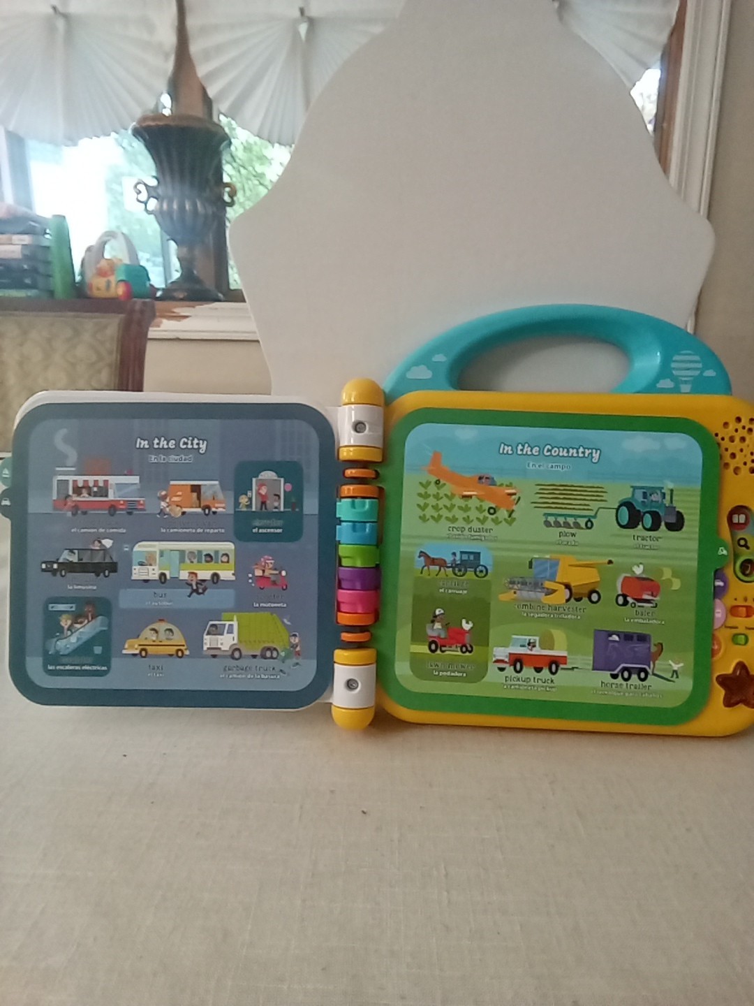 Leapfrog 100 Things That Go Learning Educational Book Toy English/ Spanish WORKS