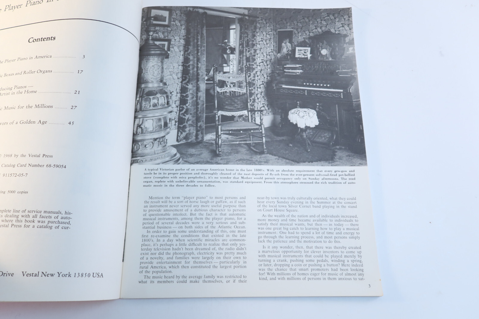 Keys To A Musical Past Book Bandstand 1968 Vestal Press First Printing Piano