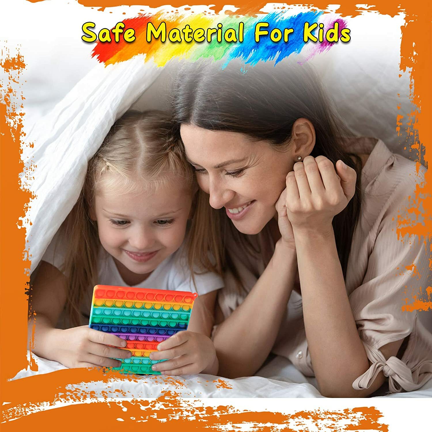 Popit Fidget Toy Push Bubble Sensory Stress Relief Kids Family Square Game Gift