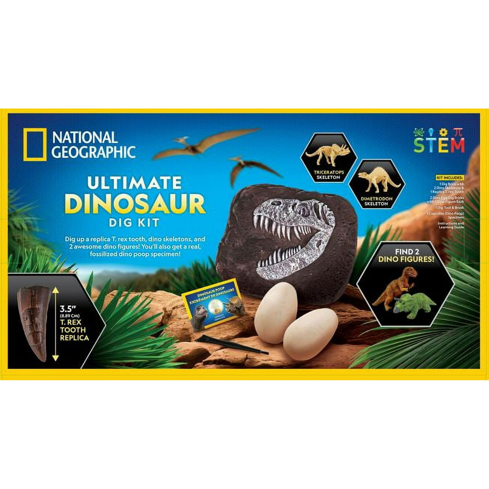 National Geographic Ultimate Dinosaur Dig Kit Stem for Kids 8 years and up