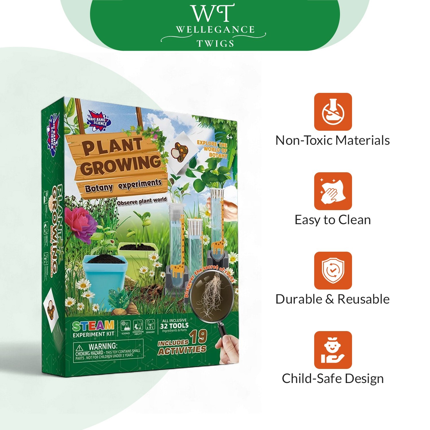 Plant Science Kit for Kids Ages 8-12 | STEM Educational Gift with 19 Experiments