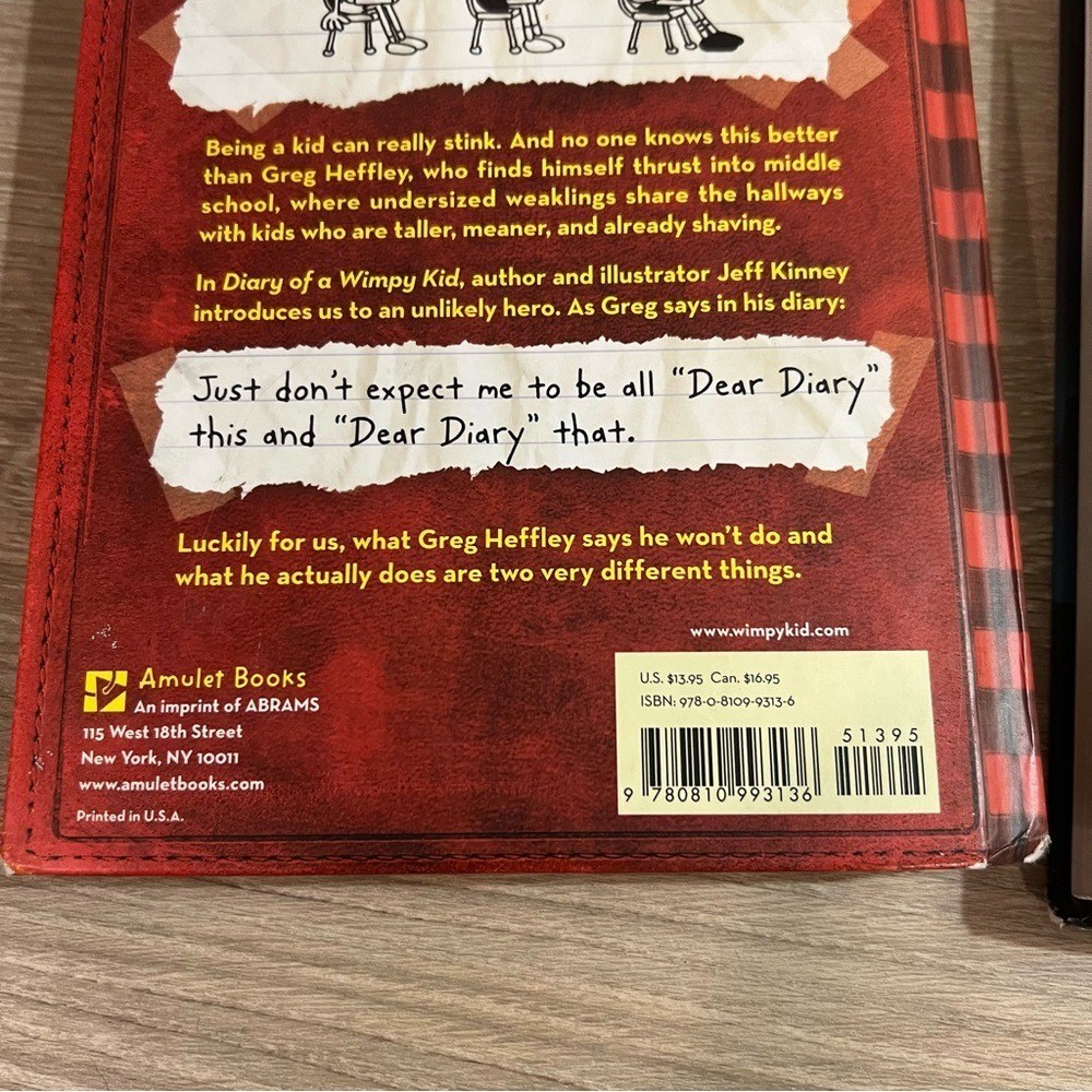 Boys Graphic Novel Book Lot Dog Man Wimpy Kid 5 Book Set Grades 3-6