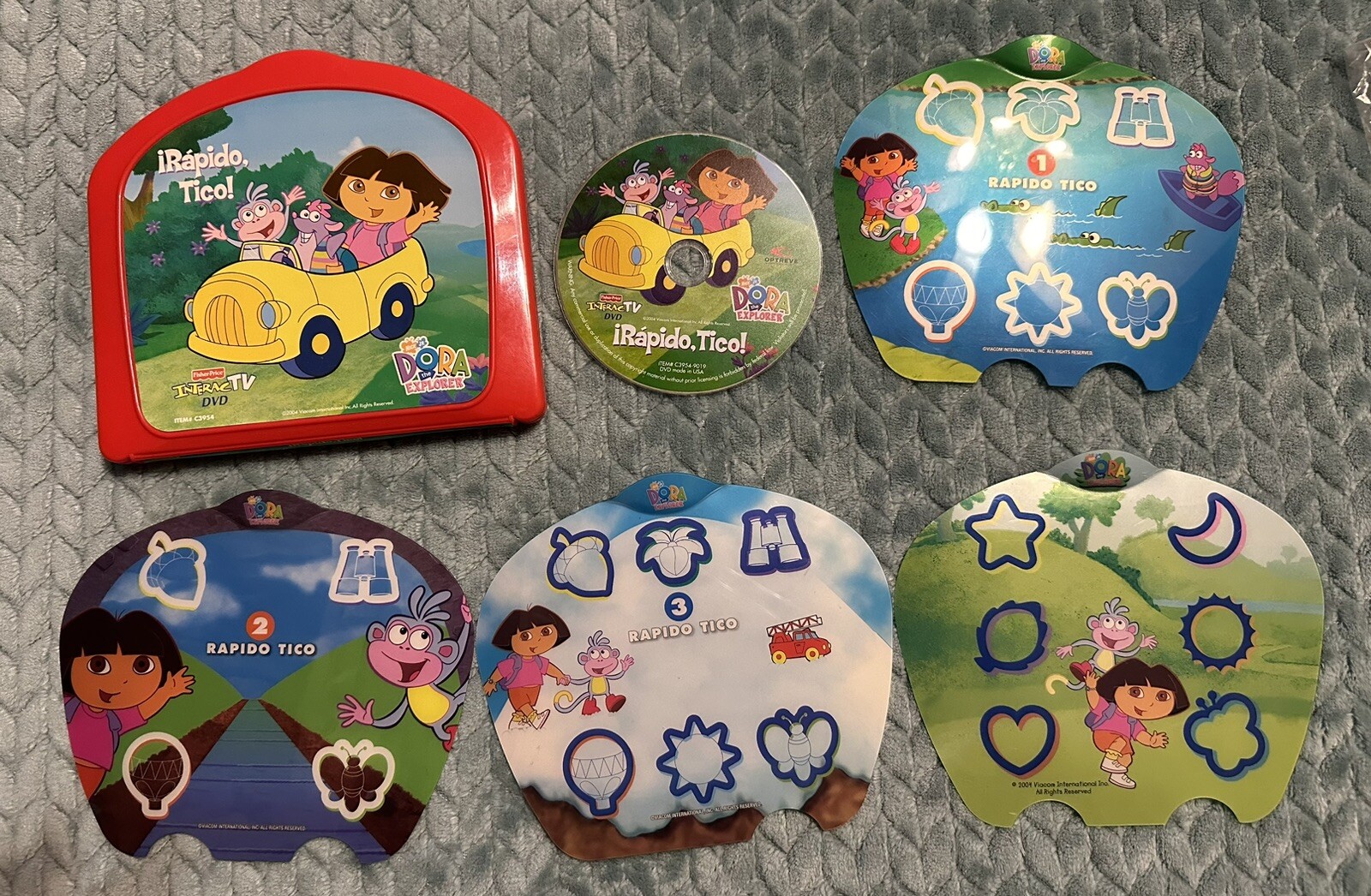 Fisher Price Interactv DVD Learning System GAMES Dora Spongebob Barney (4)