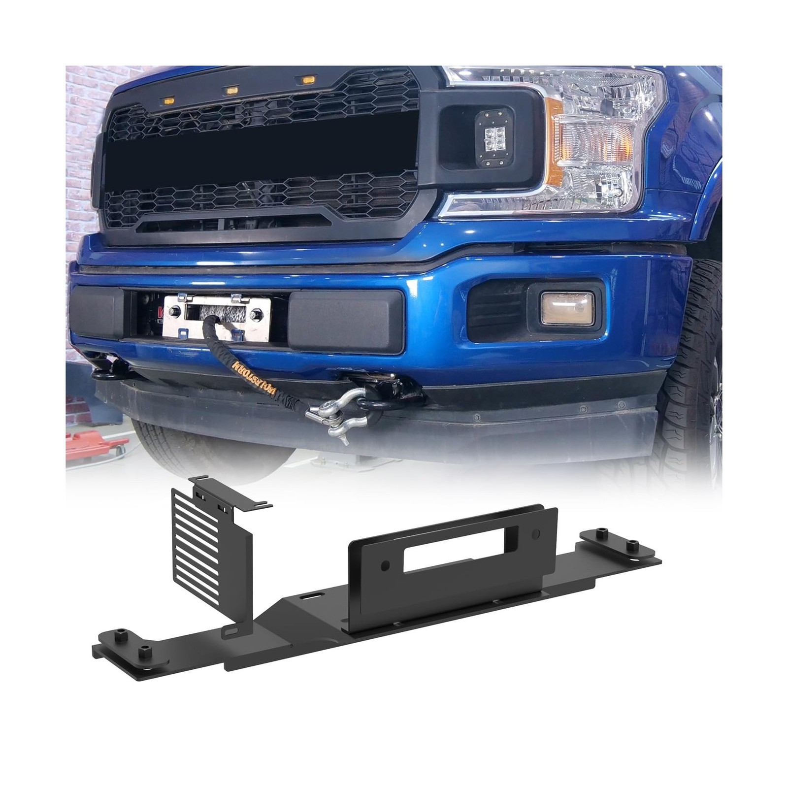 WolfX Front Bumper Winch Plate for Ford F150 2018-2020 Pickup Trucks (Excludi…