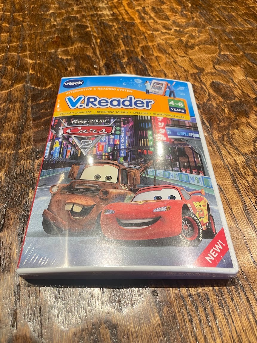 Vtech V Reader Disney Cars Game Cartridge – Age 4 – 6 years old – New/Sealed.