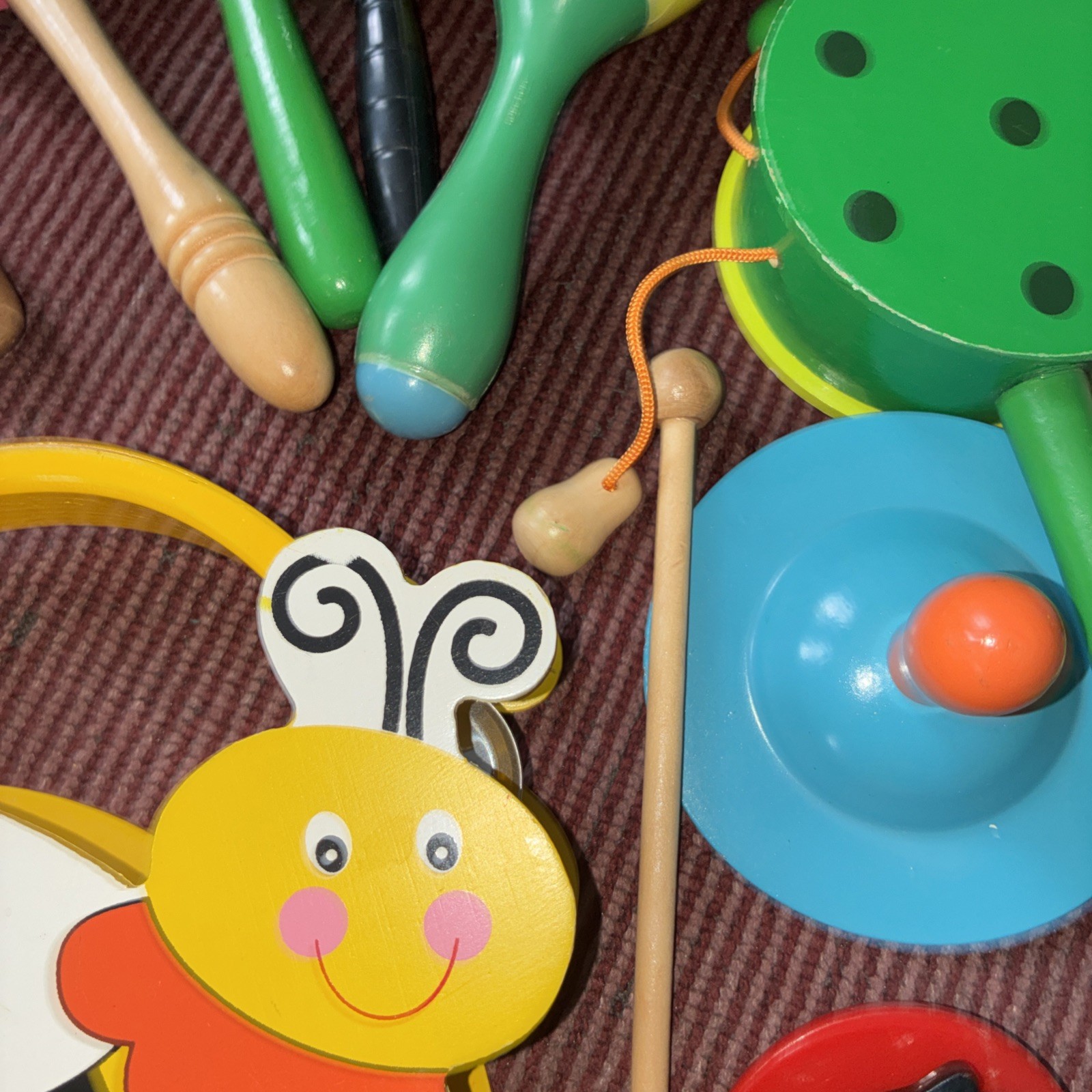 Toy Lot Musical Rhythm Instruments Preschool Daycare Wooden Toy Lot