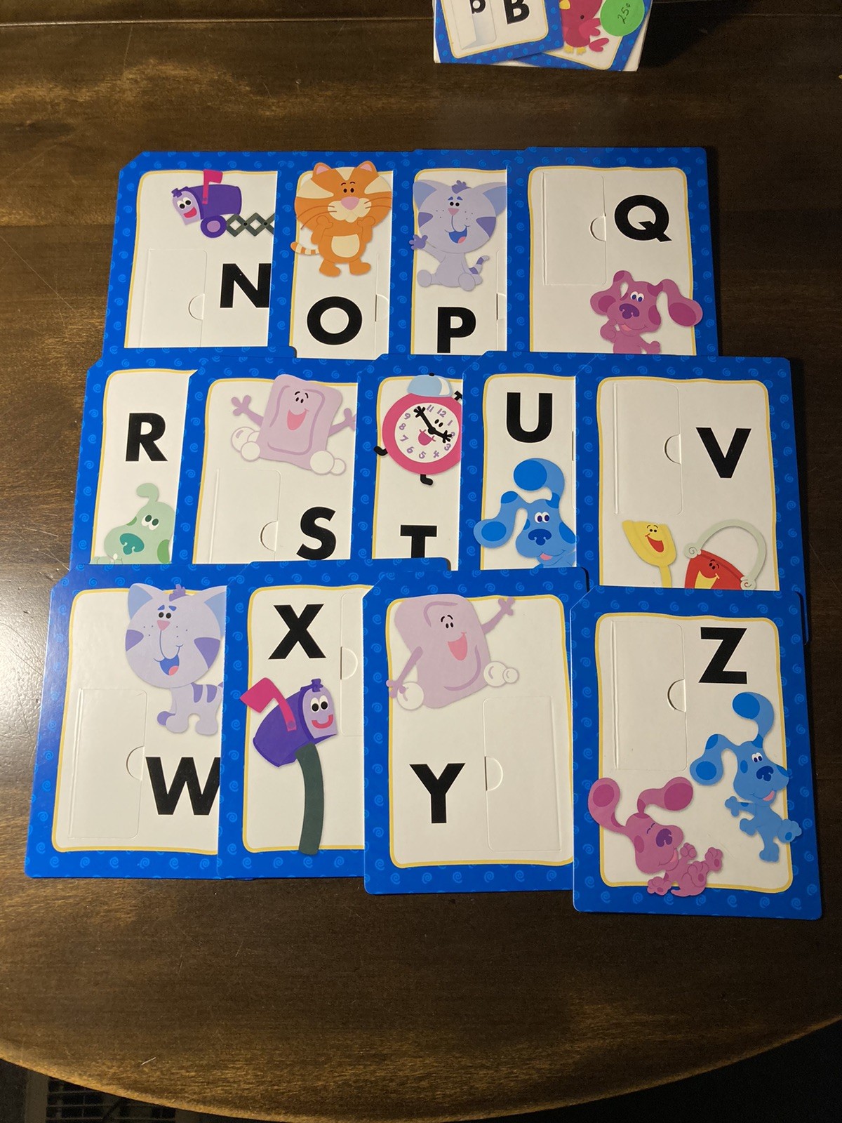 VTG 2003 Blue’s Clues Flap Flash Cards ABC My Alphabet Complete Nick Jr Y2K