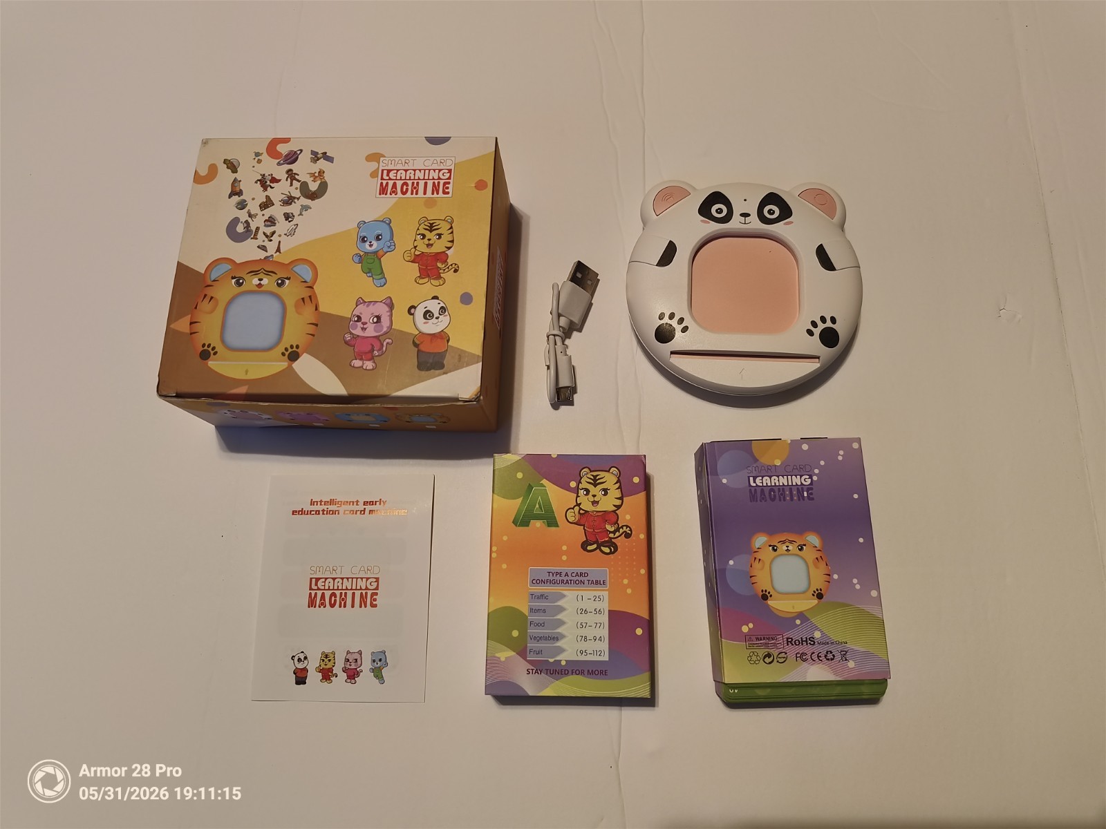 Smart Card Learning Machine With Audio, Food, Animals, Shapes, People, Etc