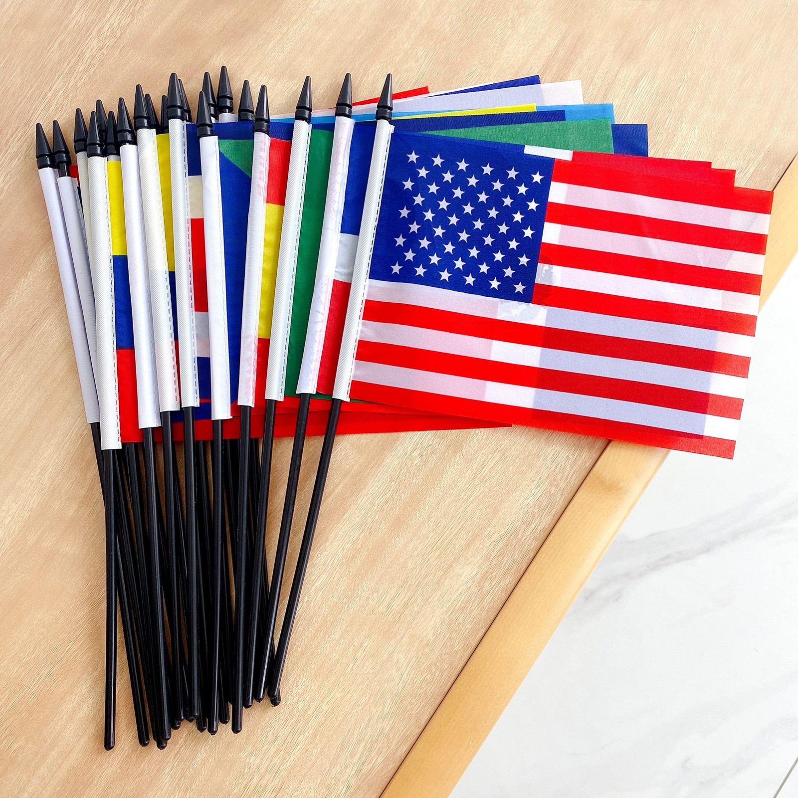 22 Pack Latin America Countries Stick Flags Set Small Mini Spanish Speaking H…