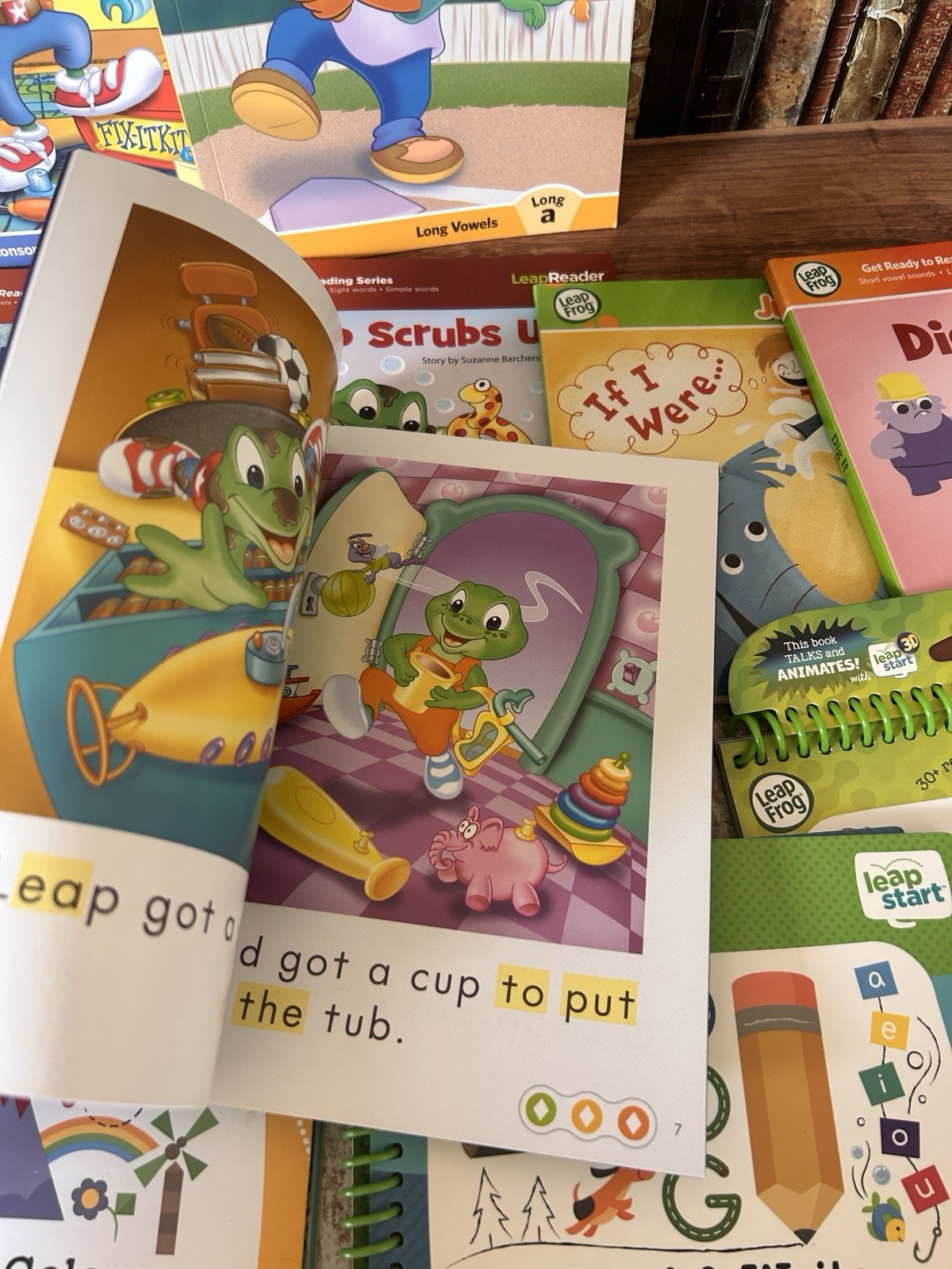 LeapFrog LeapStart Learn to Read and Activity Book Lot Set of 10 Mixed Lvl 727