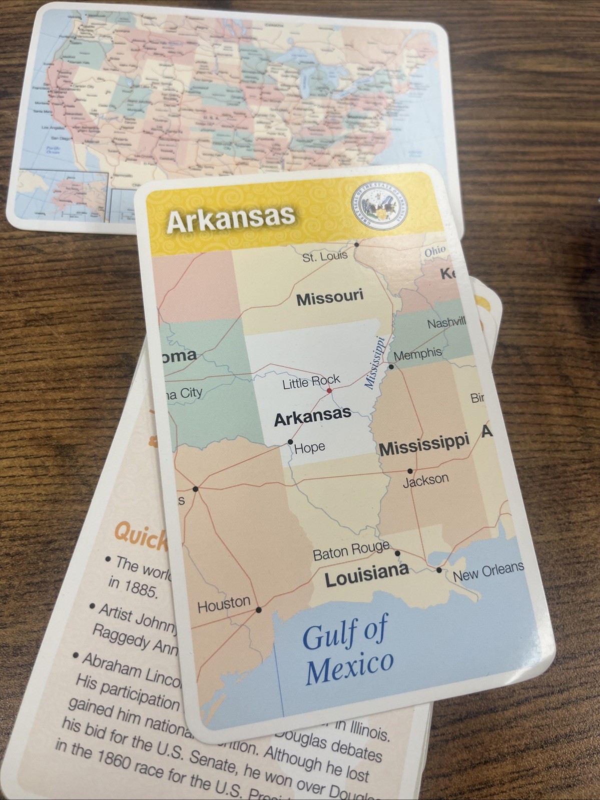 United States 52 Flash Cards Explore The States Map Capital Facts Homeschool