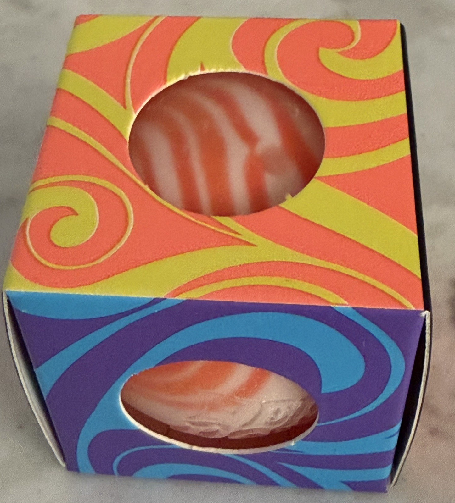 Schyilling Needoh Teenie Single — Mini Groovy Glob – Orange Swirl