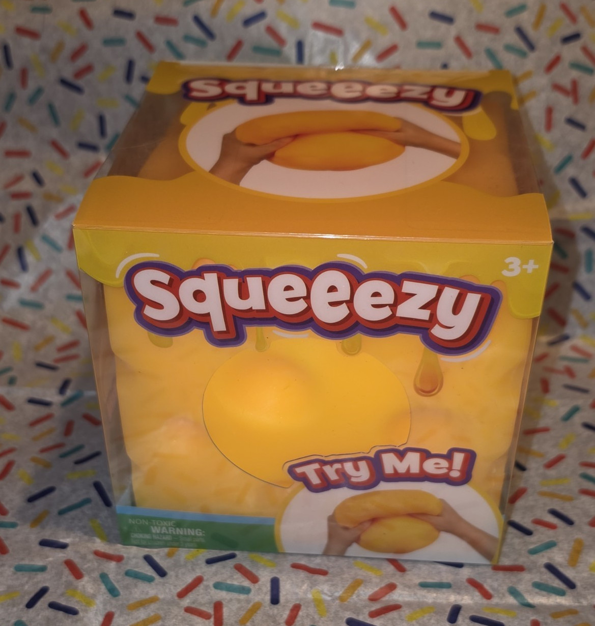 Sunny Days Yellow Tactile Squeezy Squeeze Toy Age Level 4-7 Years MPN 571065