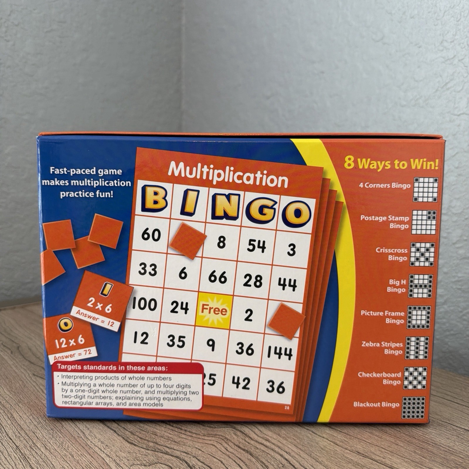 Multiplication BINGO Lakeshore Game Grades 3-4 Up To 36 Players Gently Used