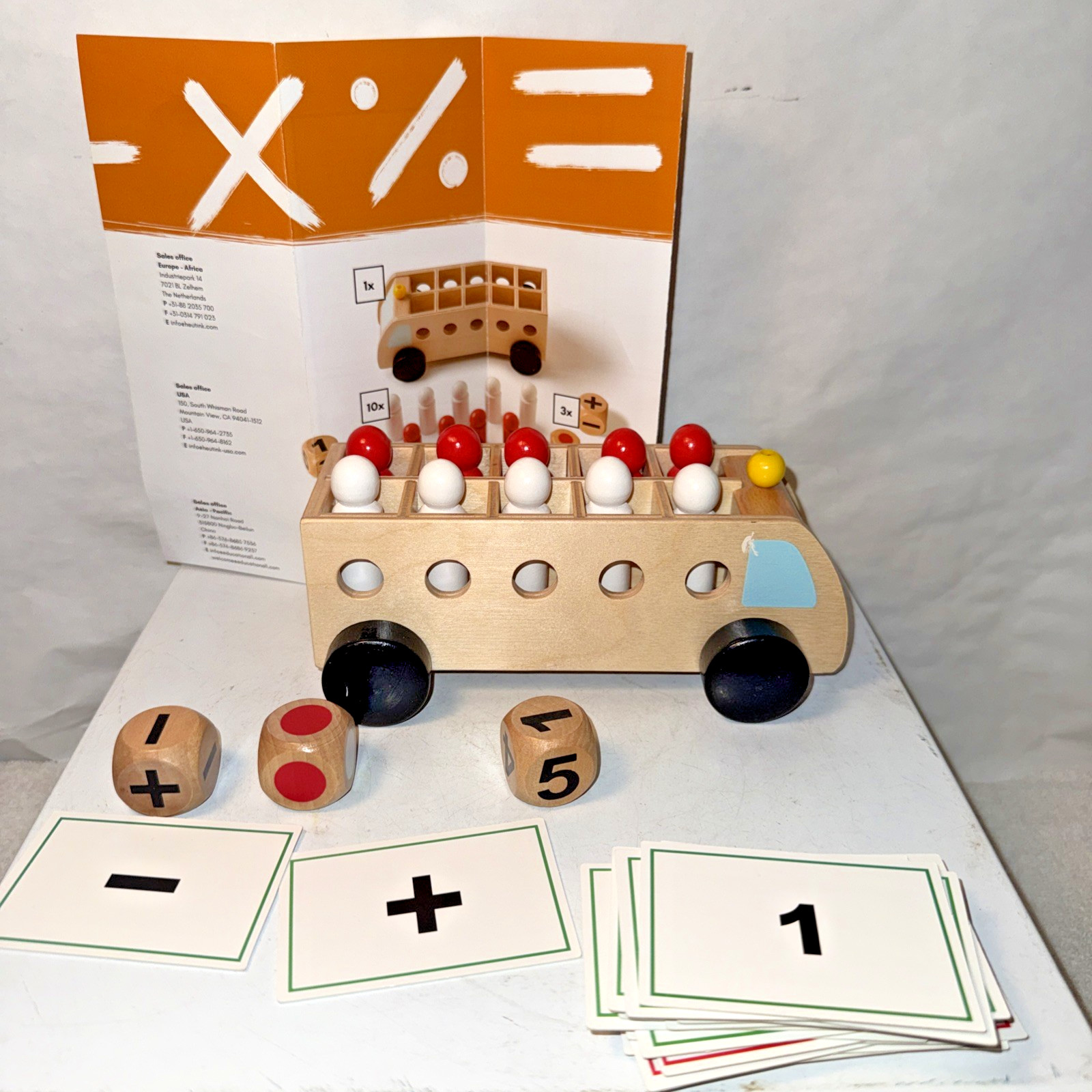 Toys for Life MATHEMATIC BUS I learn to count up to 10 wood Dutch modern design