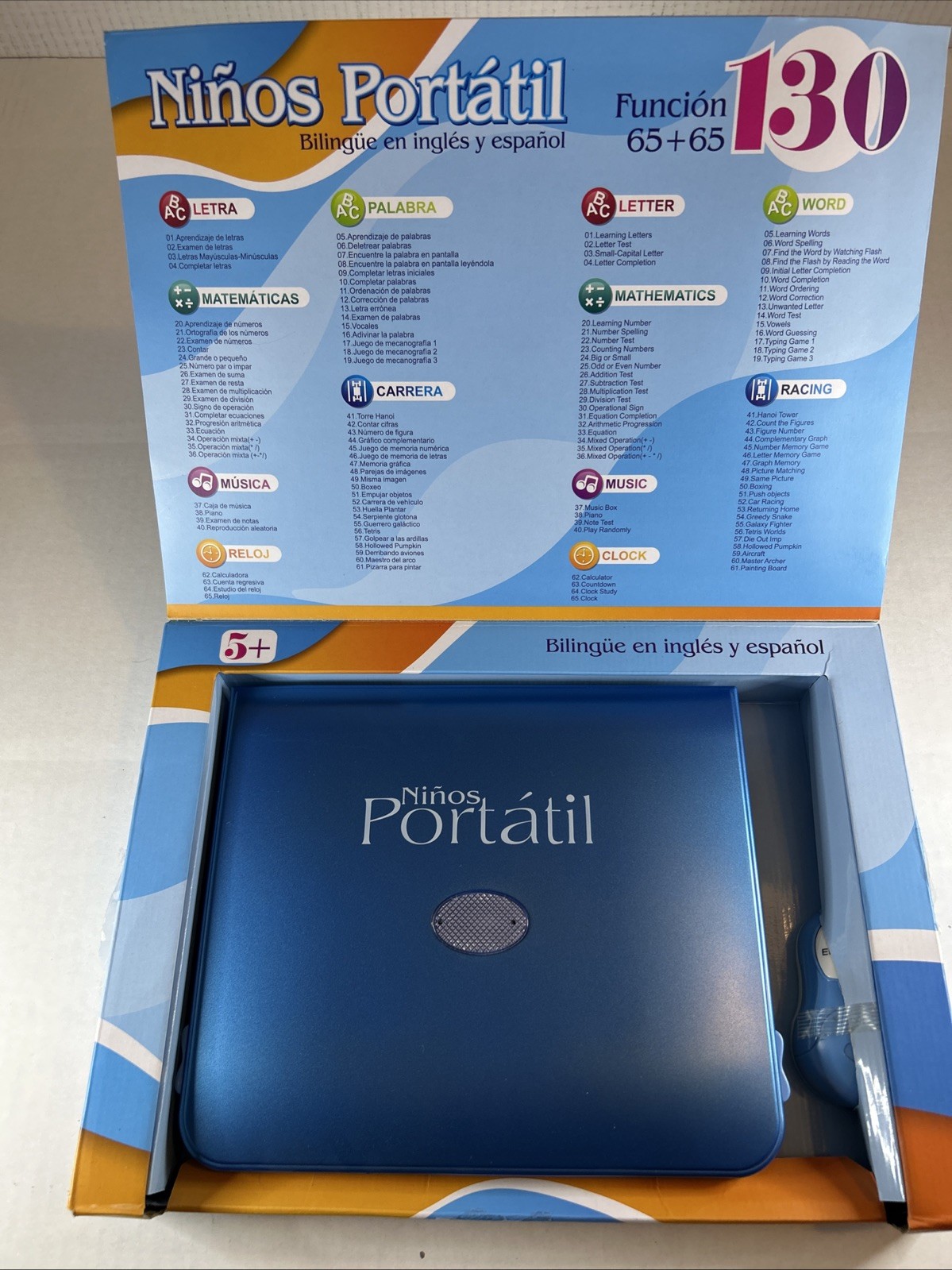 NEW Kids Laptop Bilingual Spanish English 130 Learning Functions Ninos Portatil