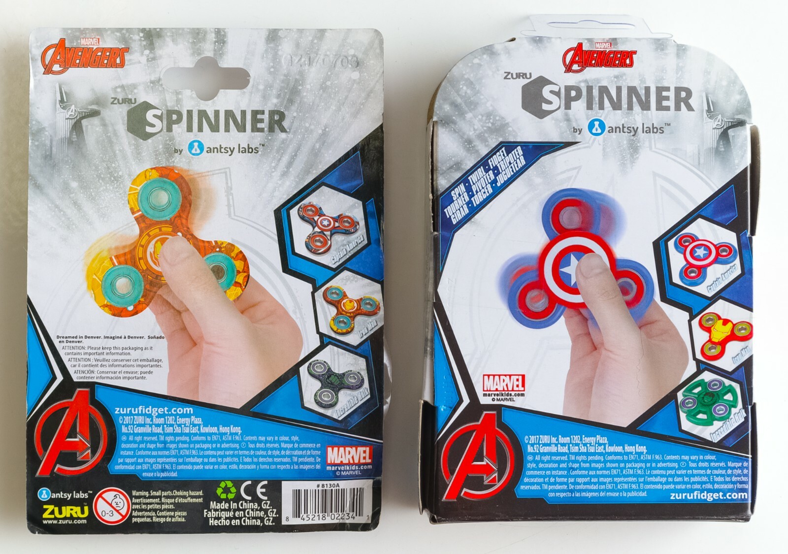 The Avengers 2 Fidget Spinner Bundle Iron Man & Captain America Comic Book