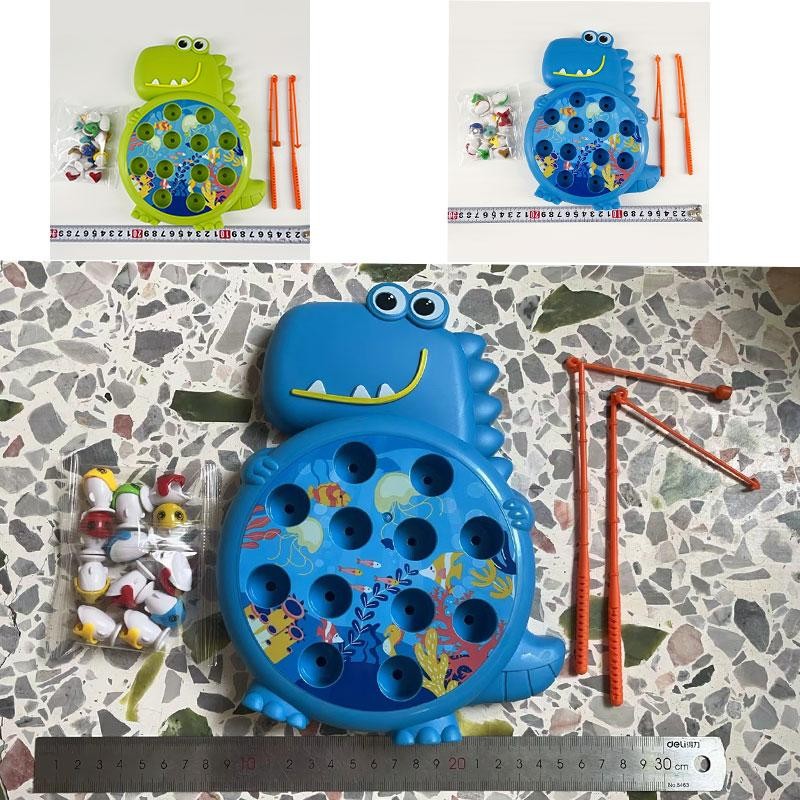 Dinosaur Magnetic Fishing Toy Set – Montessori Educational Kids Game with Rod
