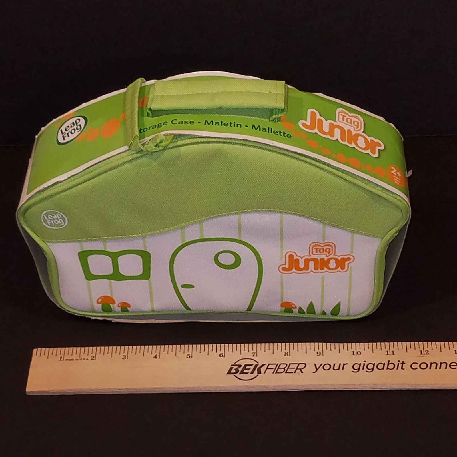 NEW LeapFrog Tag Junior Storage Case Carry Carrying Green Zip Bag Leap Frog Jr