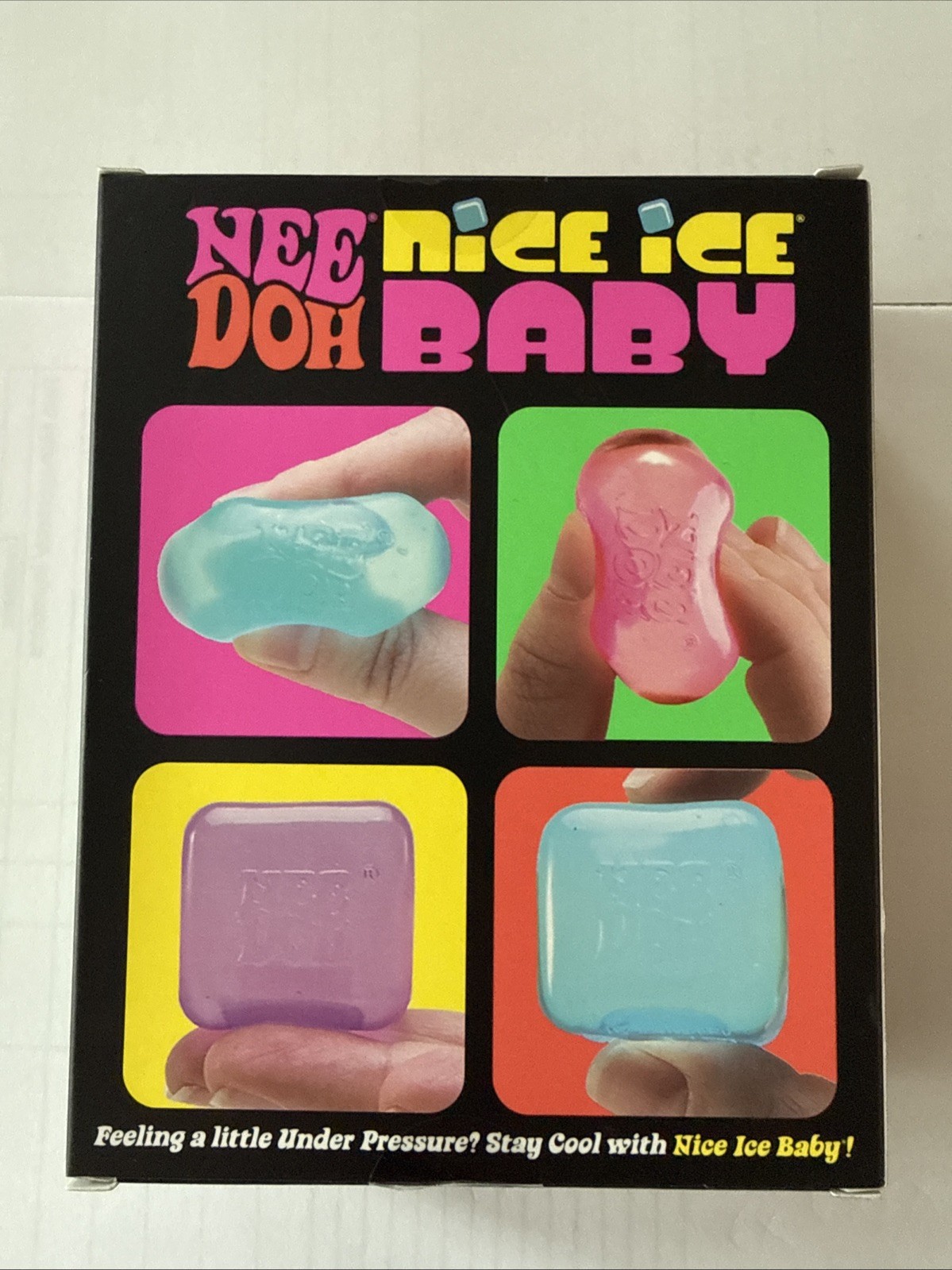 NeeDoh Nice Ice Baby Squish Cube Super Solid Stress Toy. Factory Sealed NIB